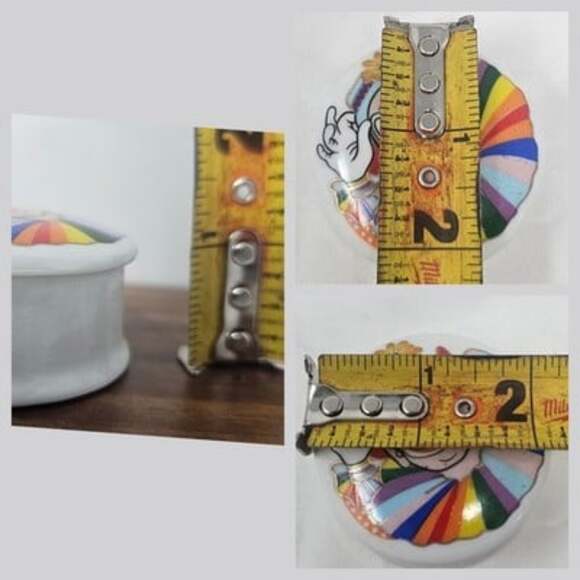 Vintage Trippies Inc. 90's Porcelain Trinket Keepsake Box Clown 2" New - Picture 8 of 8